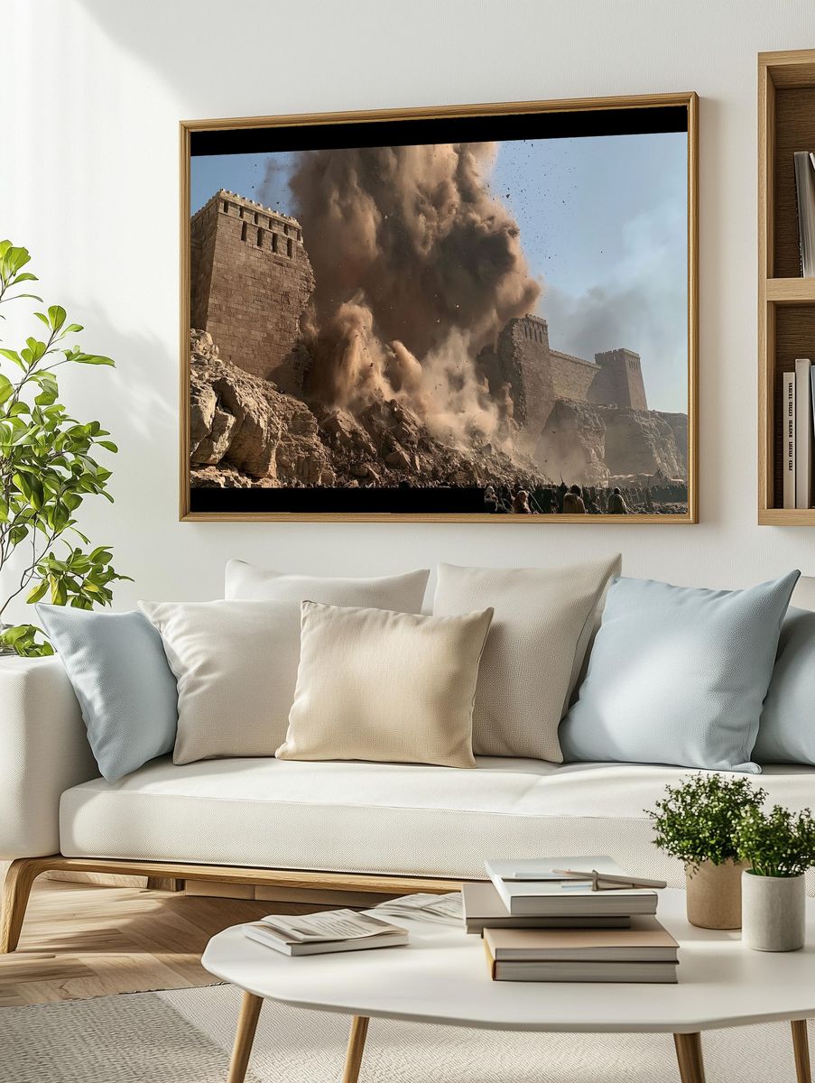 Ancient Fortress Explosion Poster. — room view 2