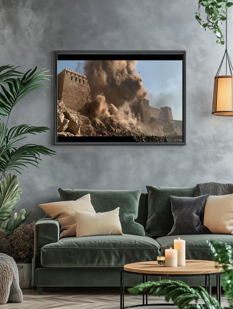 Ancient Fortress Explosion Poster. — room view 4