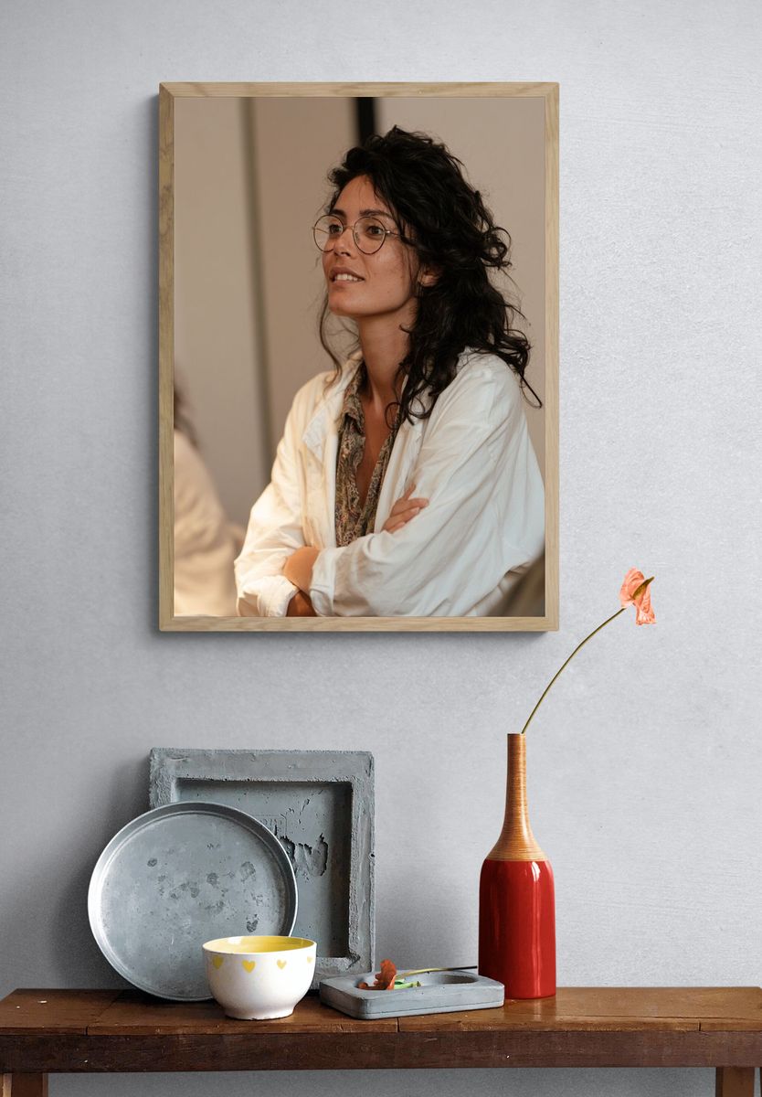 Thoughtful Woman Portrait Poster. — room view 3