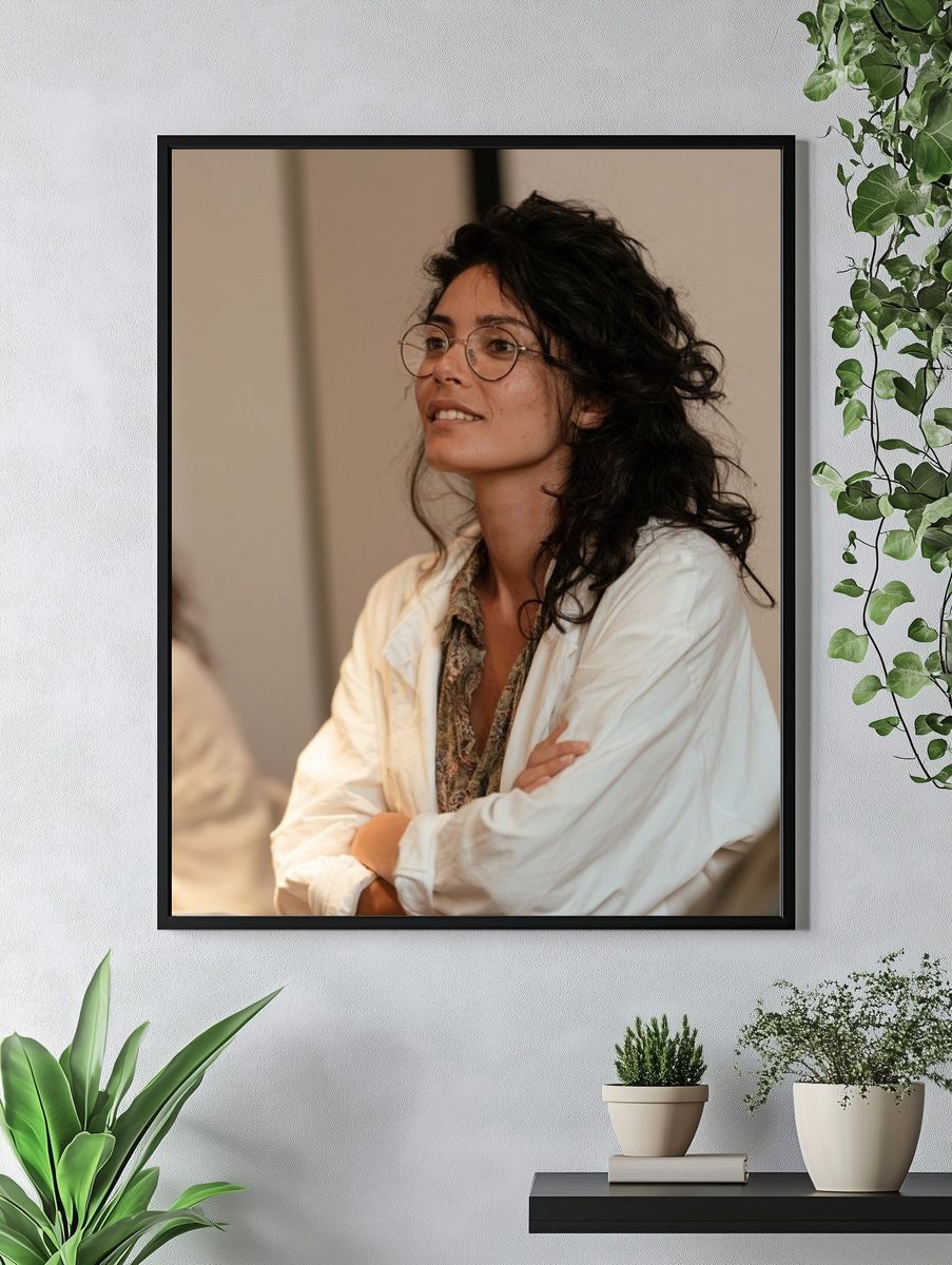 Thoughtful Woman Portrait Poster. — room view 4