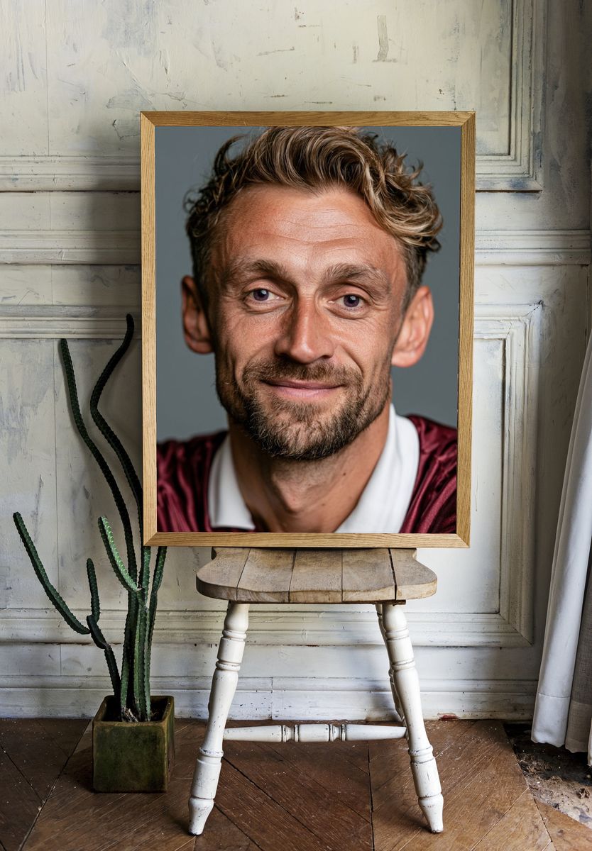 Smiling Man Portrait Photography Poster. room preview