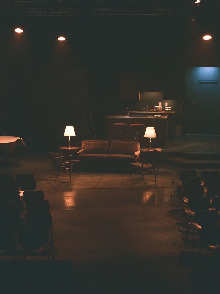Dim Theater Stage Photography Poster. poster detail