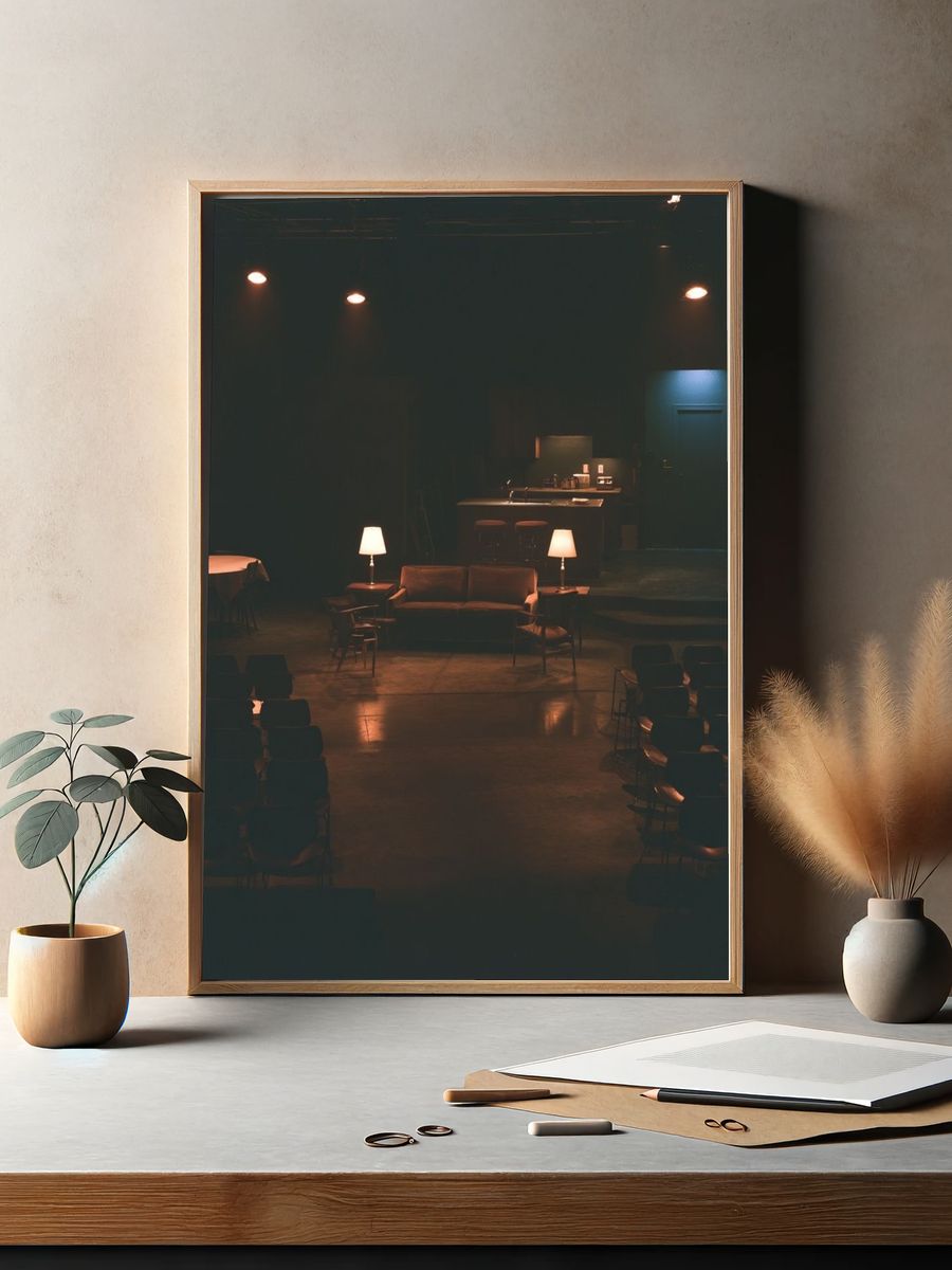 Dim Theater Stage Photography Poster. — room view 2