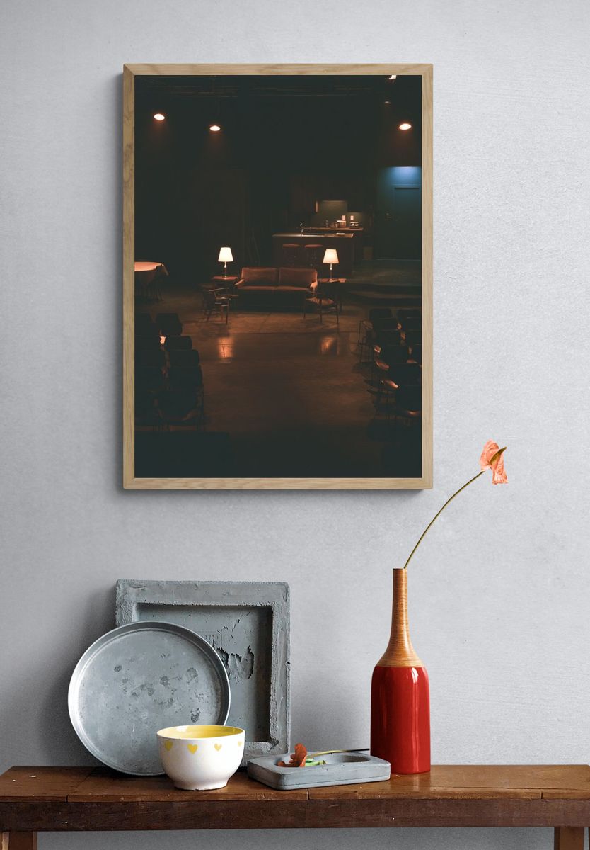Dim Theater Stage Photography Poster. — room view 3