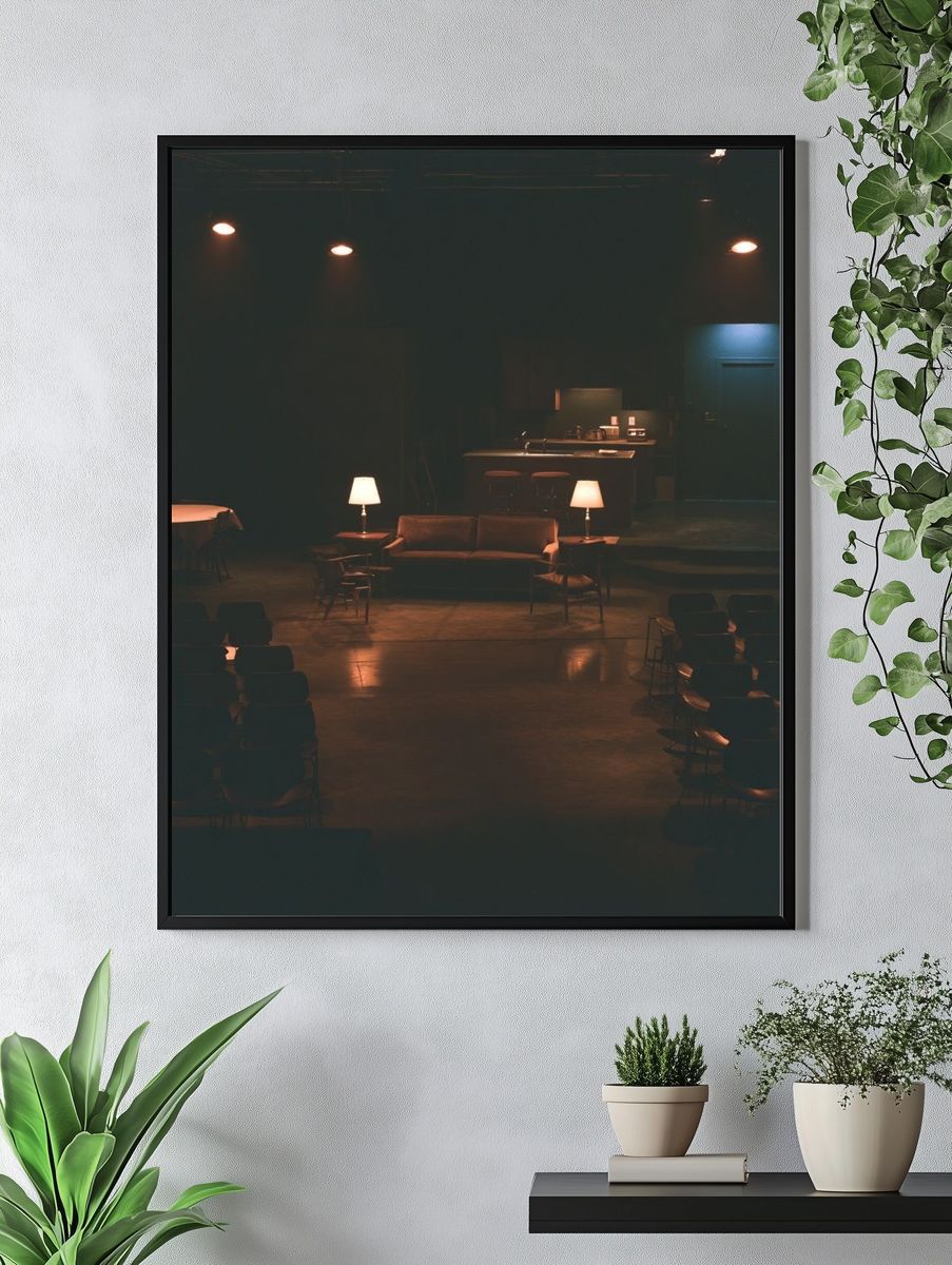 Dim Theater Stage Photography Poster. — room view 4