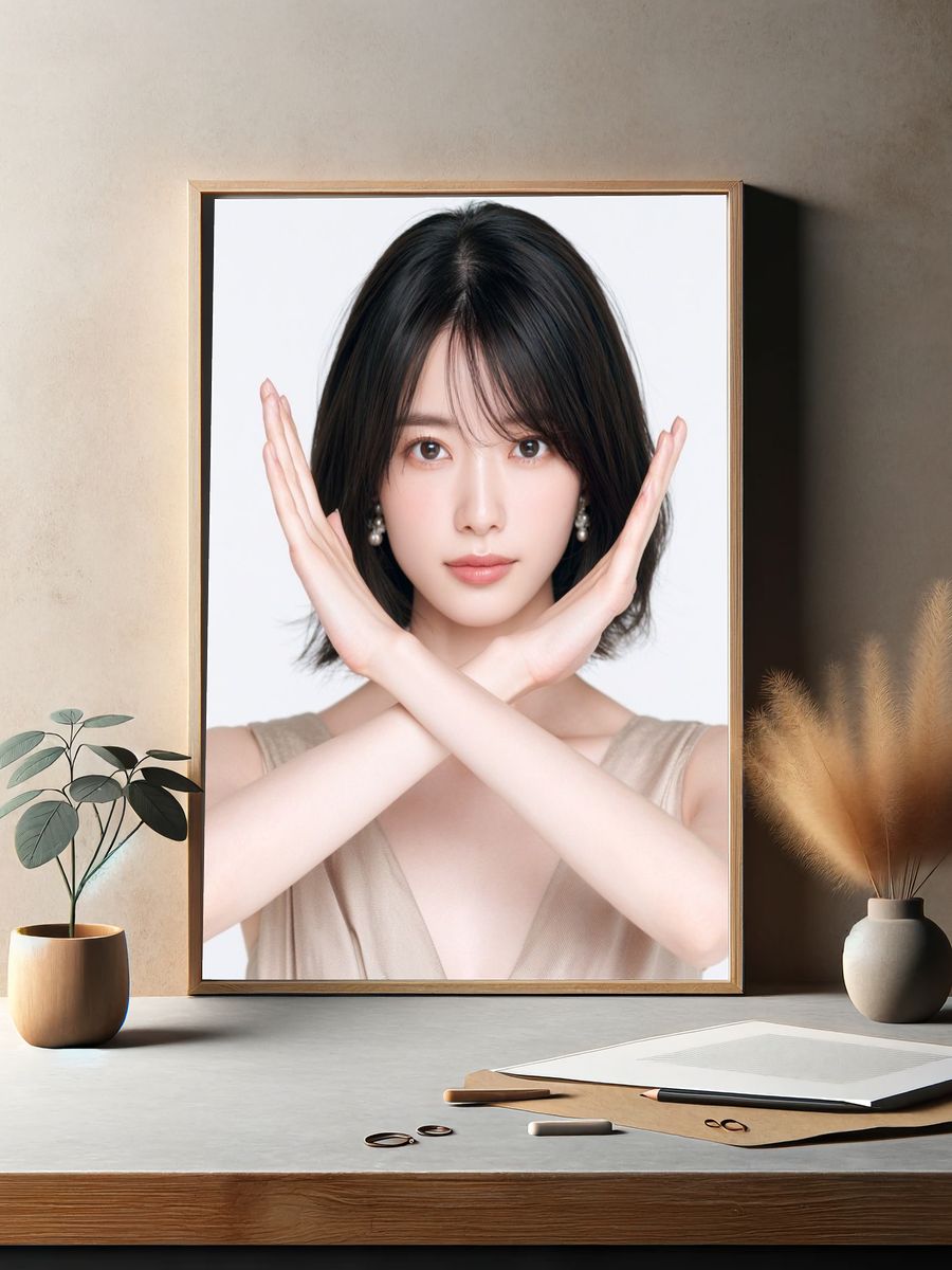 Elegant Portrait Pose Print. — room view 2