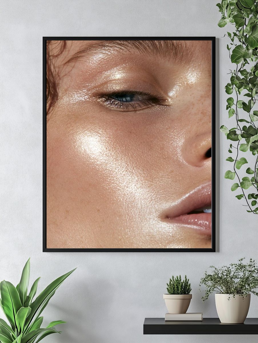 Glossy Beauty Portrait Poster. — room view 4