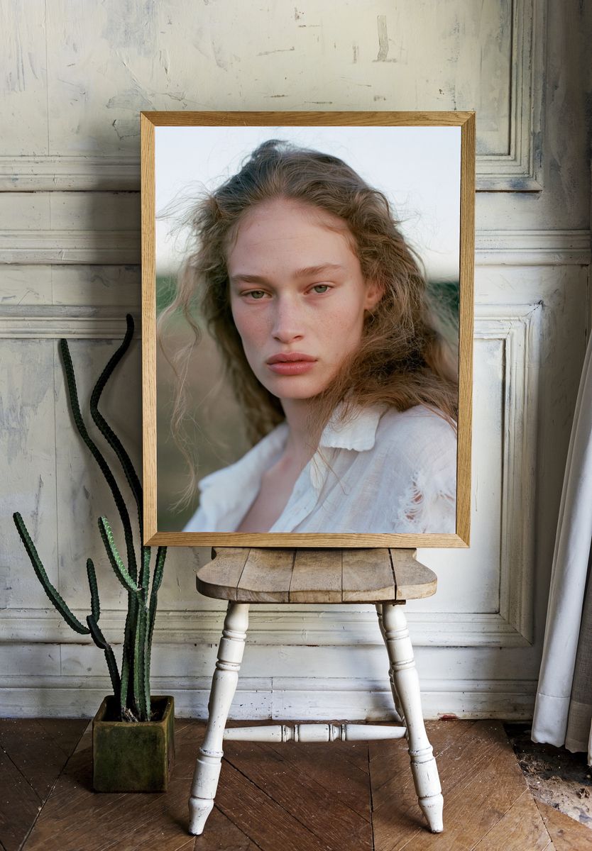 Windblown Portrait Photography Poster. — room view 1