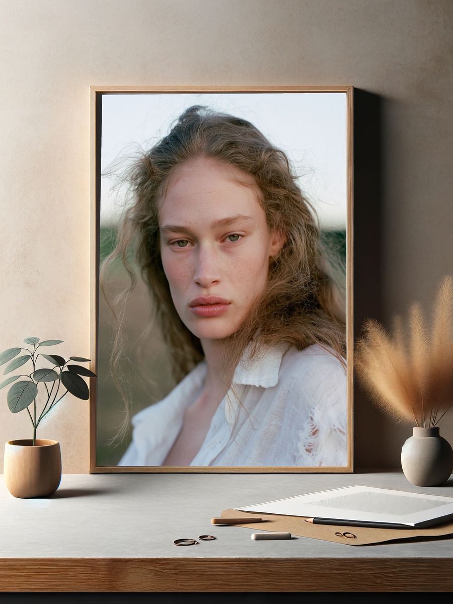 Windblown Portrait Photography Poster. — room view 2