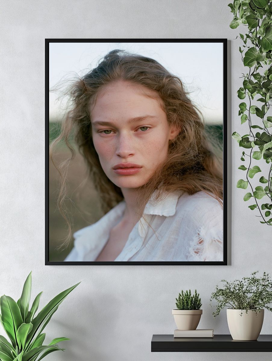 Windblown Portrait Photography Poster. — room view 4