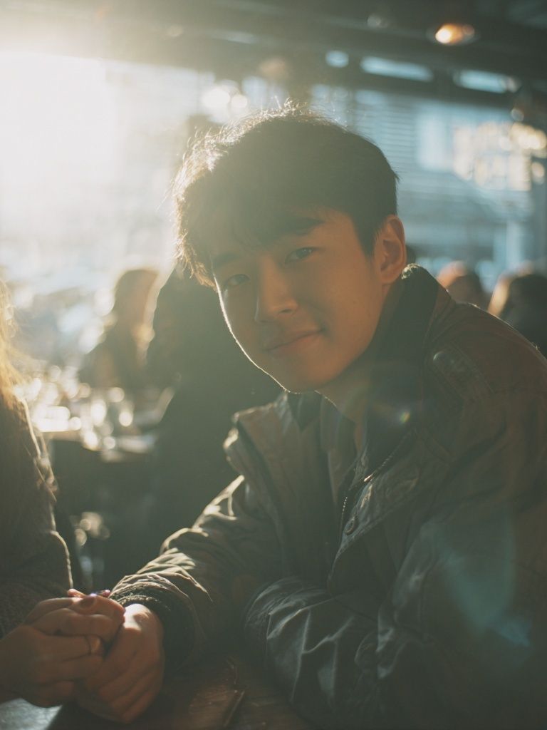 Sunlit Café Portrait Poster. poster — photography art
