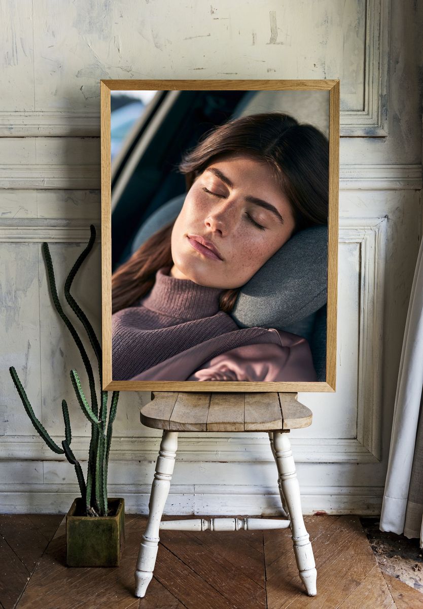 Sleeping Woman Portrait Print. — room view 1