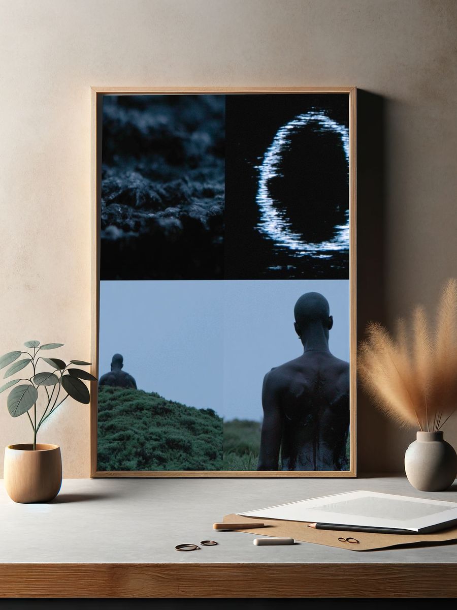 Ethereal Figure in Blue Dusk Print. — room view 2