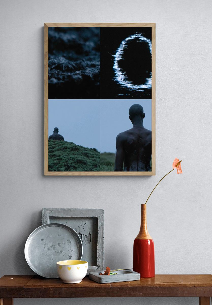 Ethereal Figure in Blue Dusk Print. — room view 3