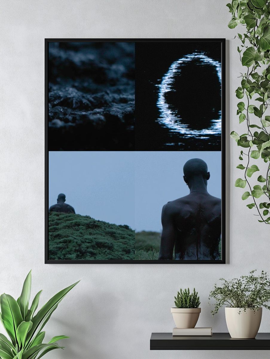 Ethereal Figure in Blue Dusk Print. — room view 4