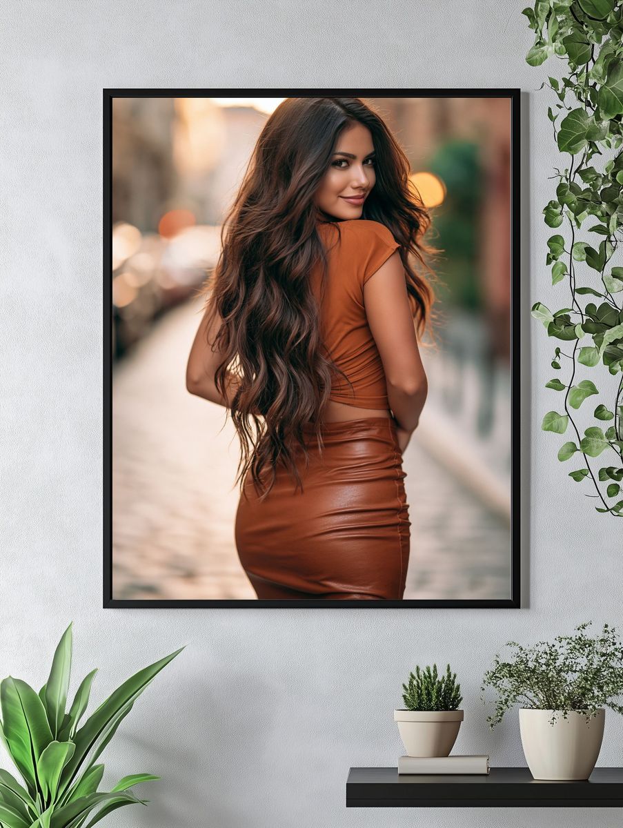 Elegant Woman Portrait Print. — room view 4