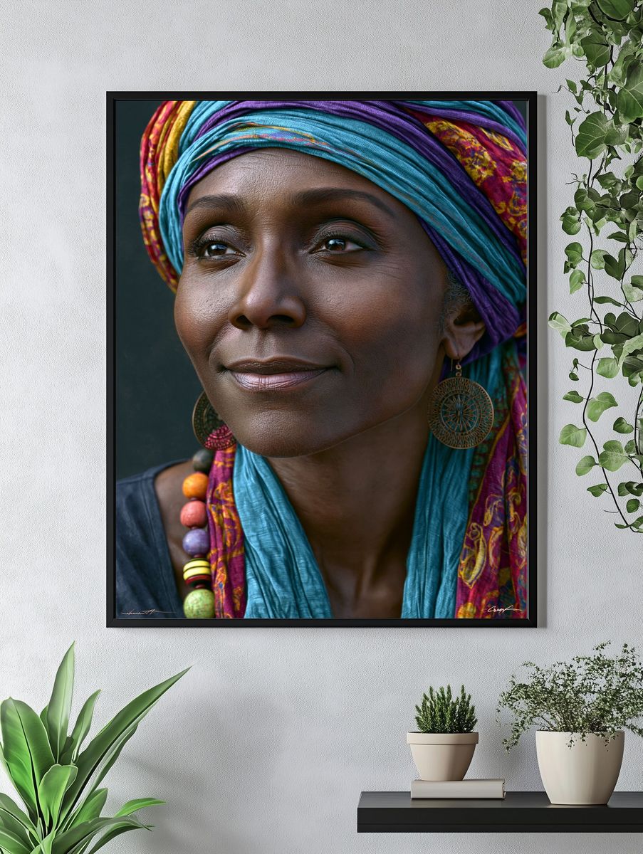 Colorful Portrait Photography Poster. — room view 4