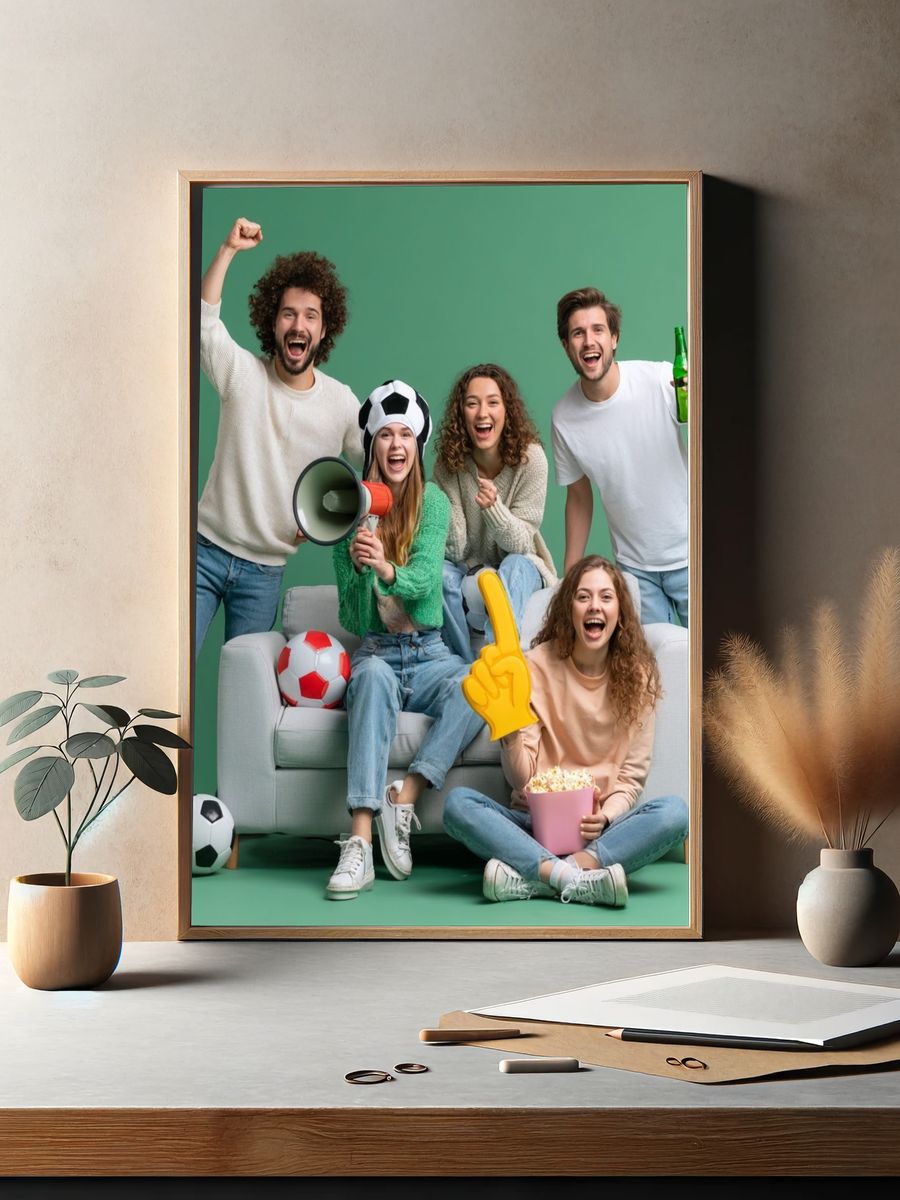 Cheering Friends Game Day Poster. — room view 2