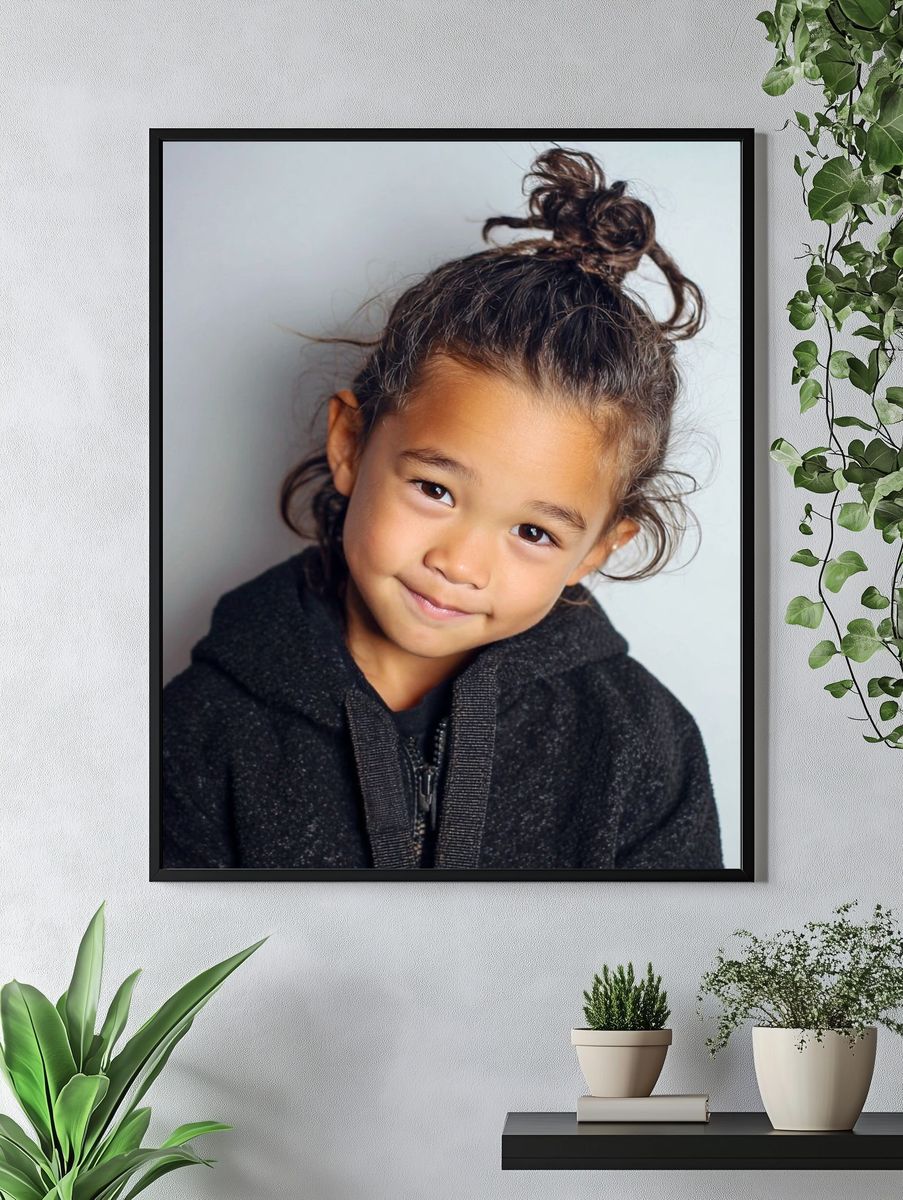 Smiling Child Portrait Photography Poster. — room view 4