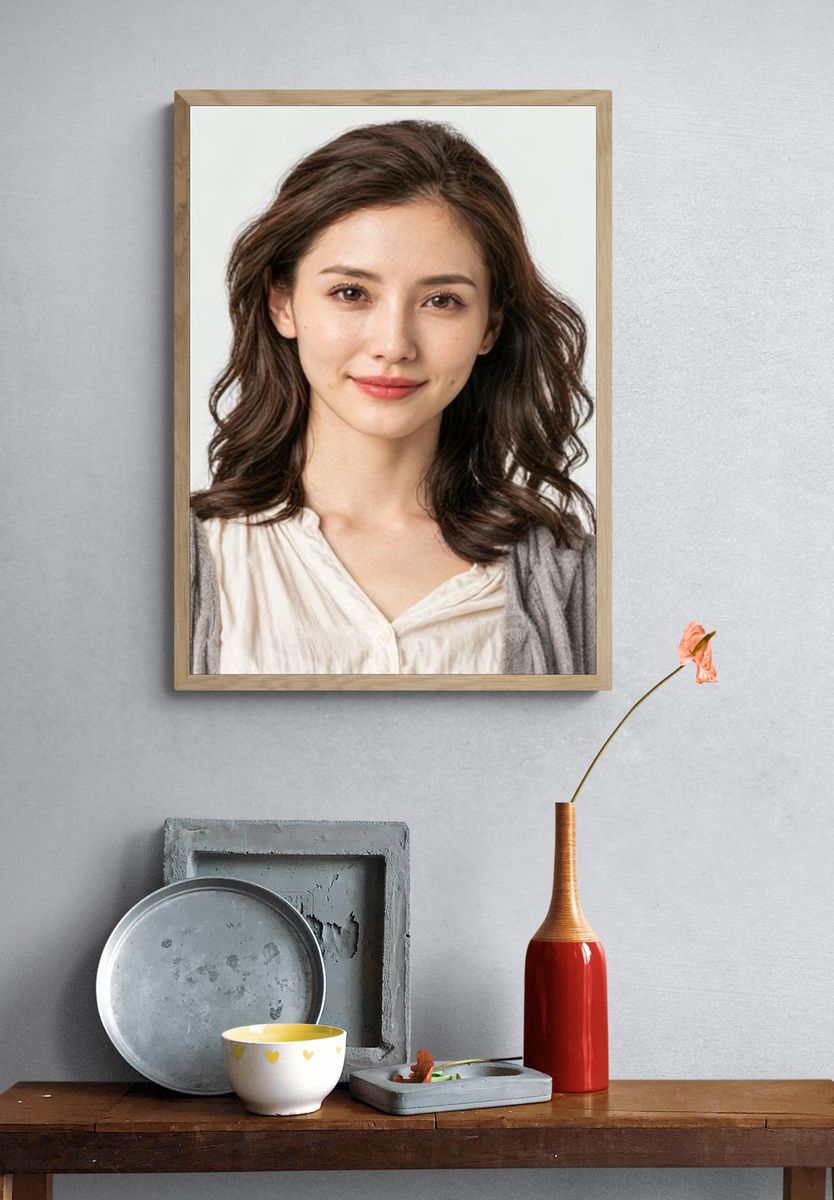 Elegant Woman Portrait Print. — room view 3