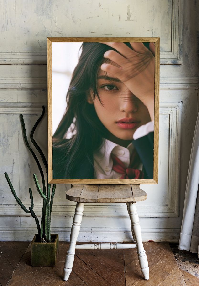 Portrait of a Young Woman Photography Poster. room preview