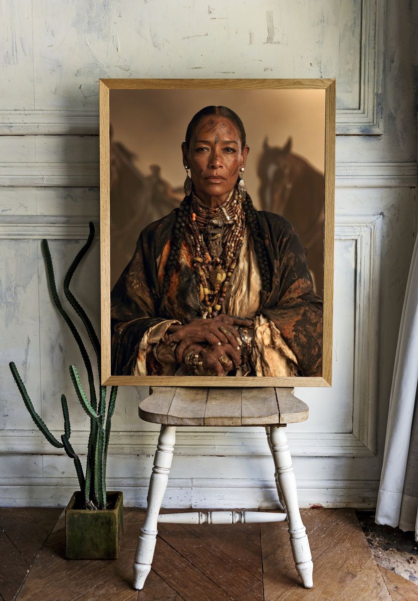 Regal Tribal Portrait Poster. — room view 1