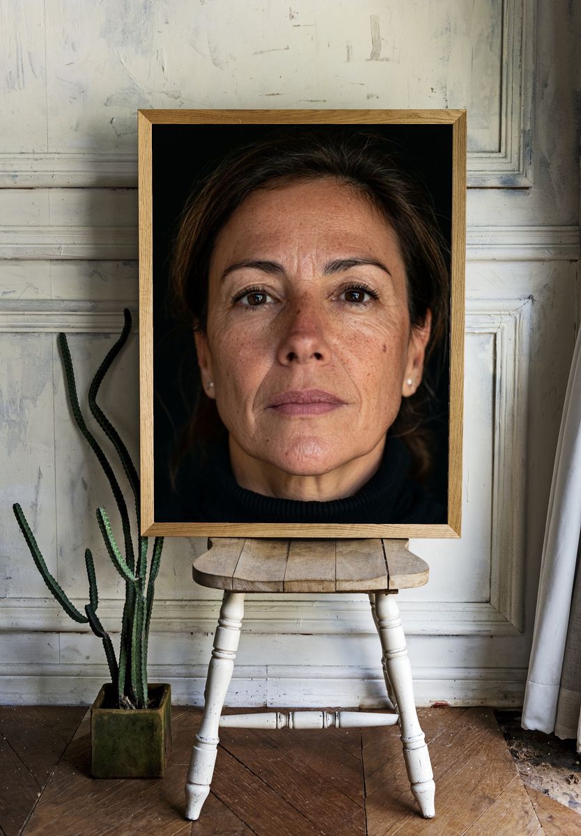 Intense Female Portrait Photography Poster. — room view 1