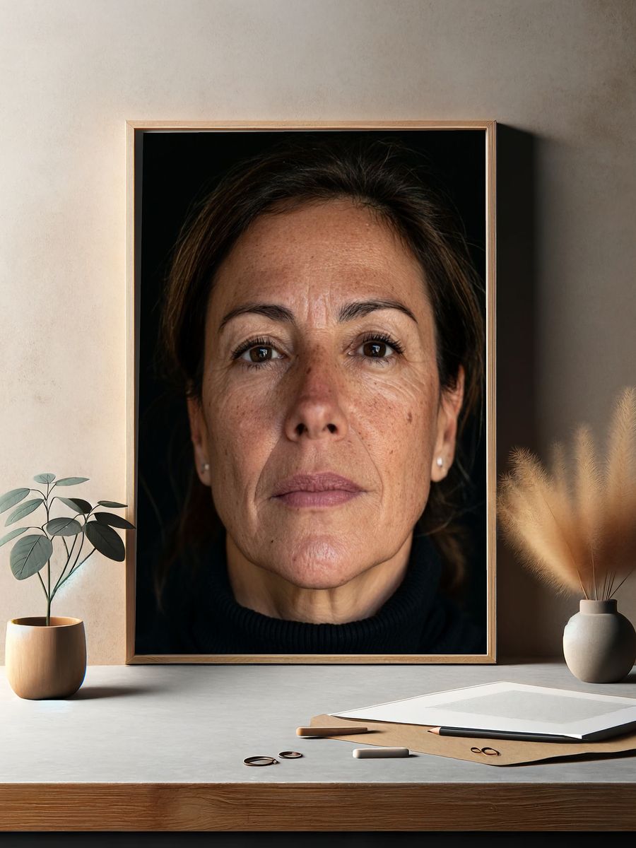 Intense Female Portrait Photography Poster. — room view 2