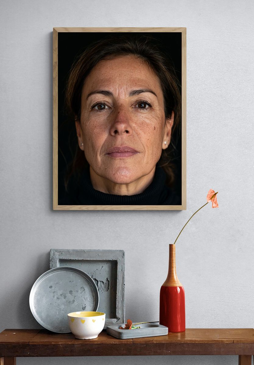 Intense Female Portrait Photography Poster. — room view 3