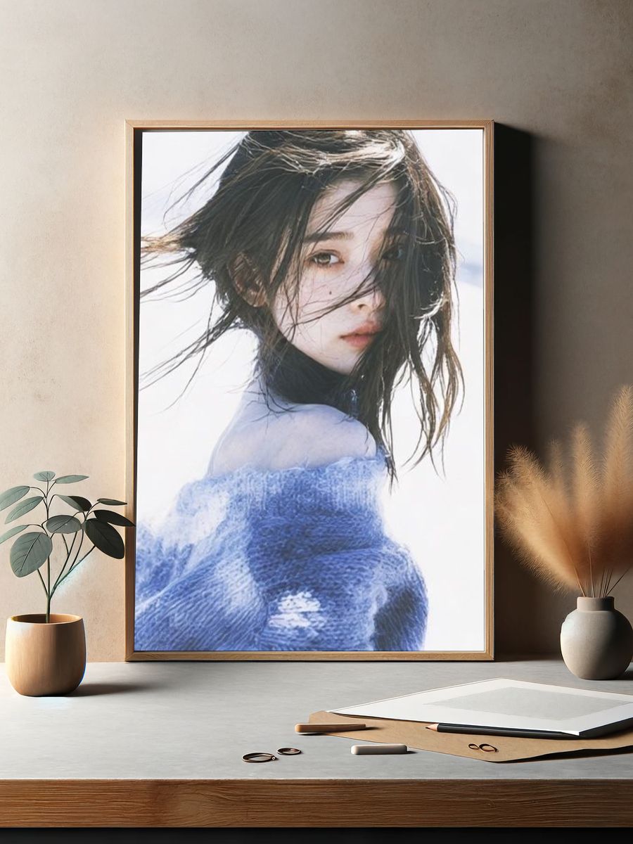 Windblown Portrait Photography Poster. — room view 2
