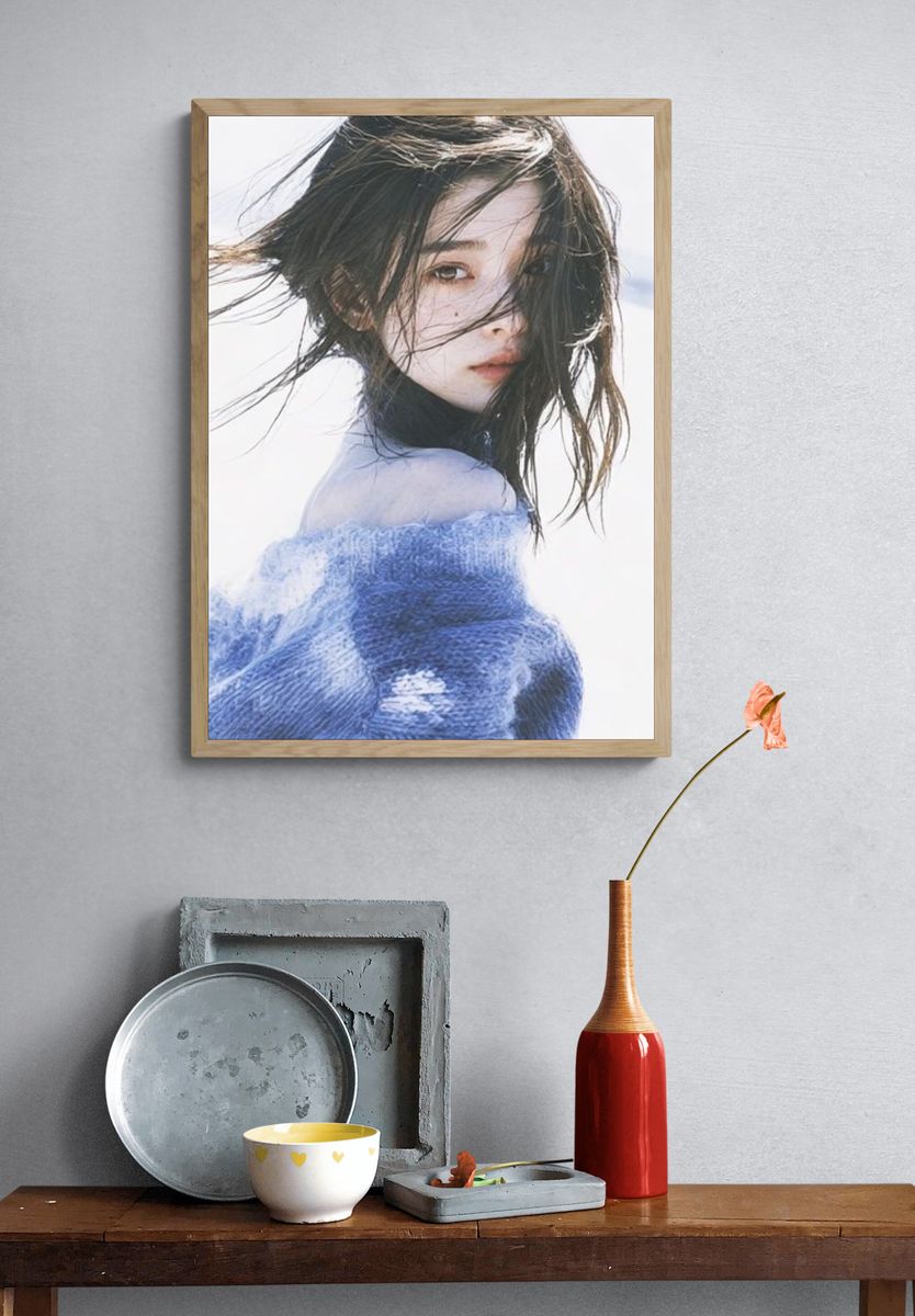 Windblown Portrait Photography Poster. — room view 3