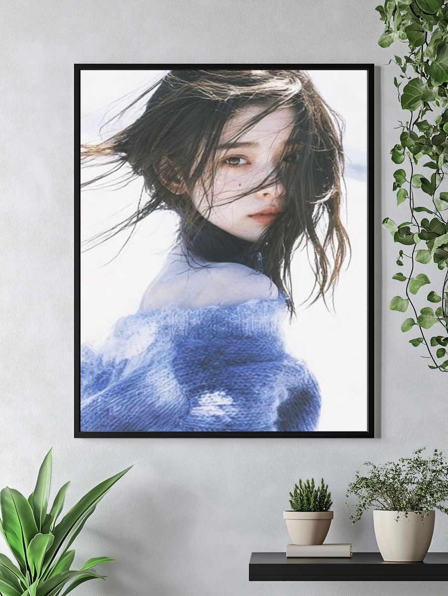 Windblown Portrait Photography Poster. — room view 4
