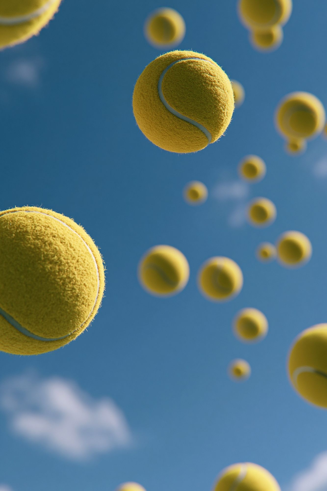 Floating Tennis Balls Photography Poster. poster — photography art