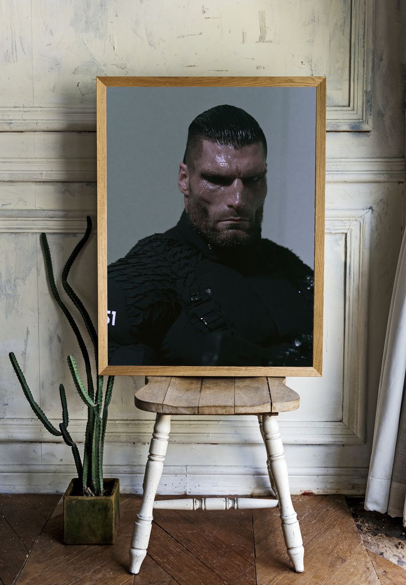Dark Futuristic Portrait Poster. — room view 1