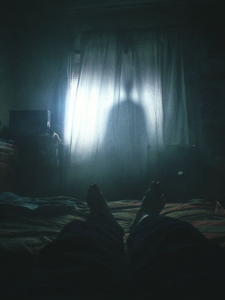 Shadowy Bedroom Silhouette Photography Poster. poster — photography art