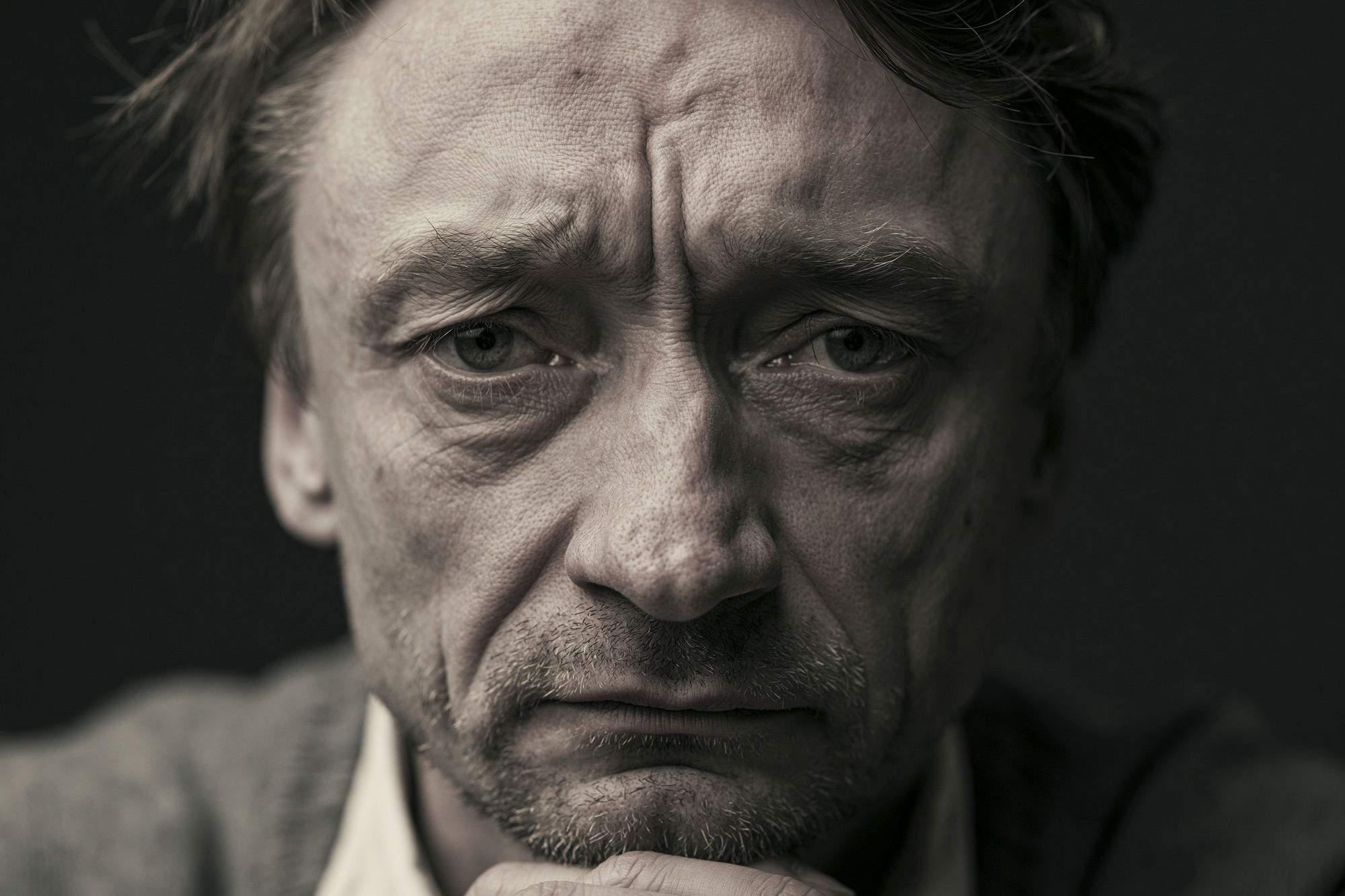 Intense Male Portrait Photography Poster. poster — photography art