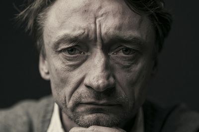 Intense Male Portrait Photography Poster. poster