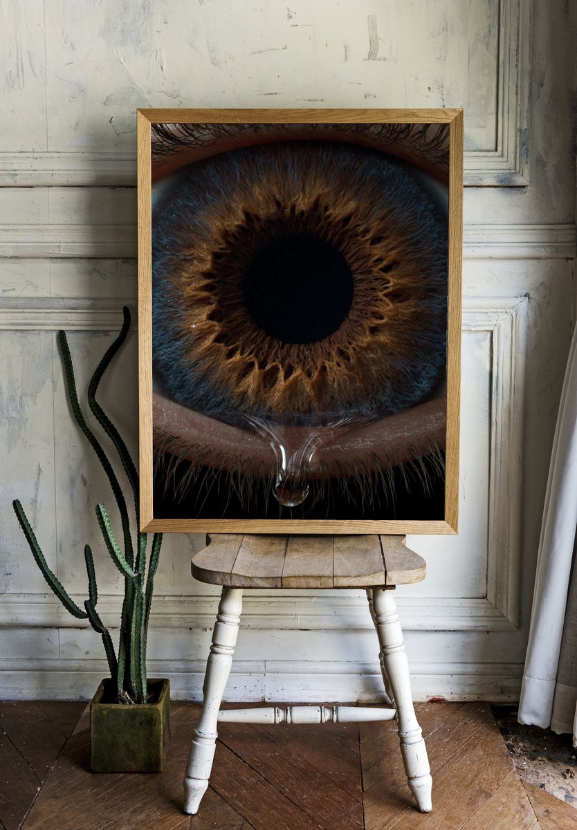 Human Eye Macro Photography Poster. — room view 1