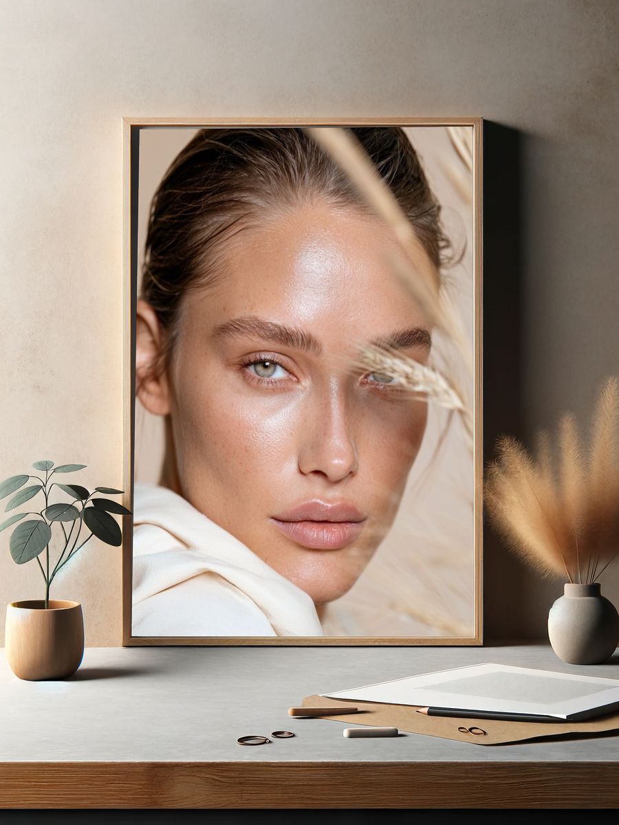 Soft Beauty Portrait Photography Poster. — room view 2