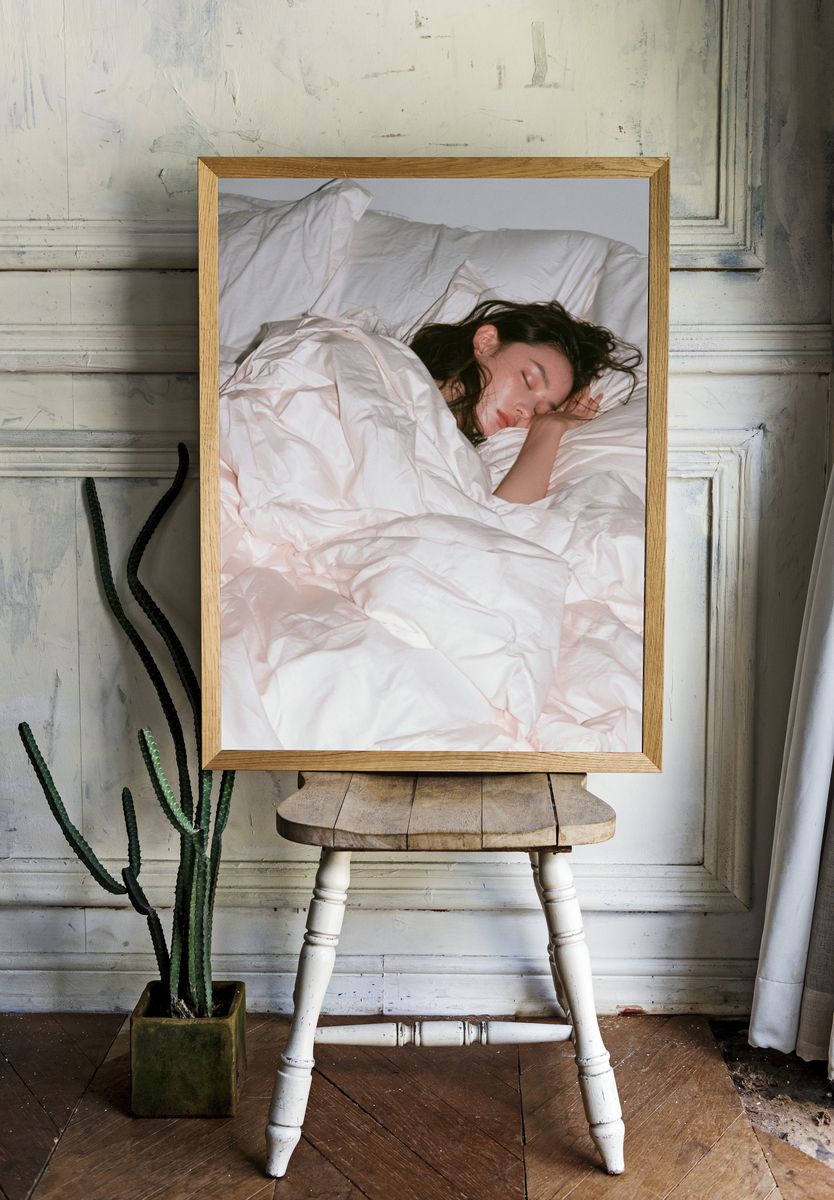Sleeping Woman Photography Poster. — room view 1