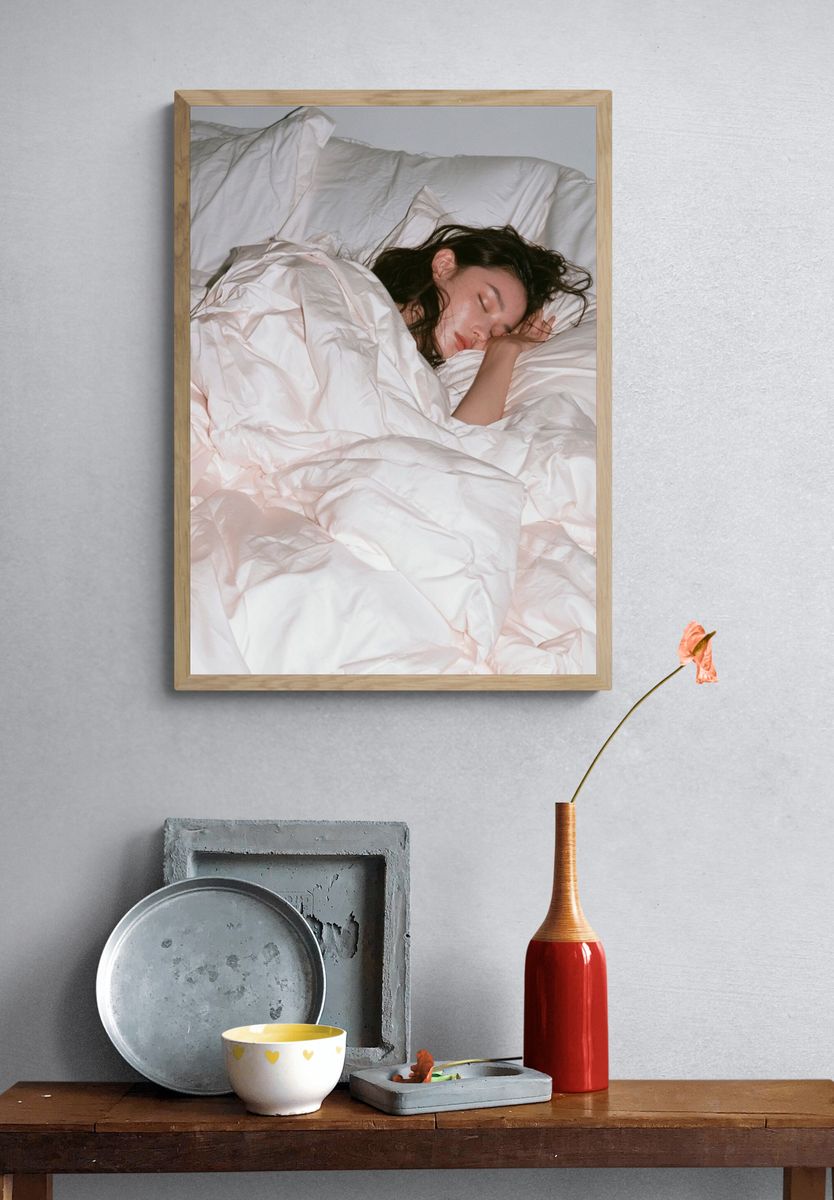 Sleeping Woman Photography Poster. — room view 3