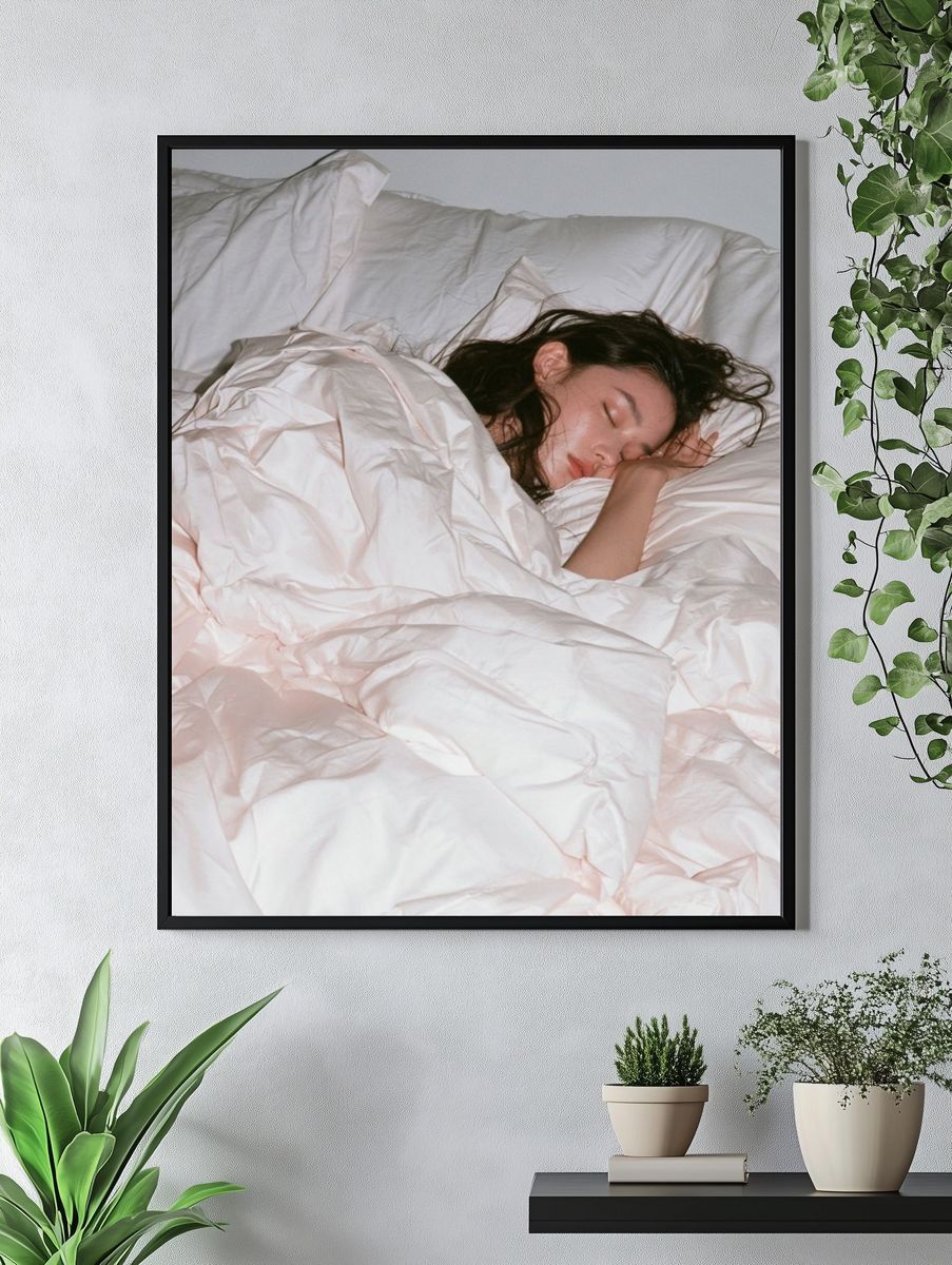 Sleeping Woman Photography Poster. — room view 4