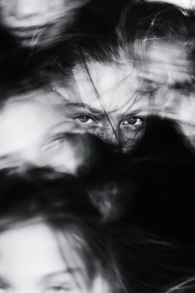 Moody Monochrome Portrait Poster.