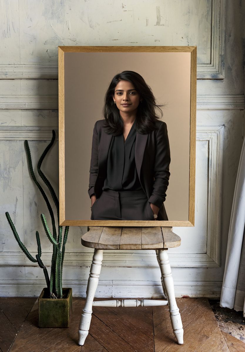 Elegant Woman Portrait Poster. — room view 1