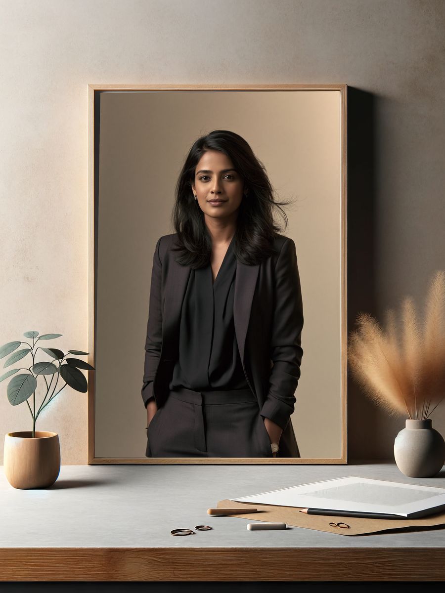 Elegant Woman Portrait Poster. — room view 2