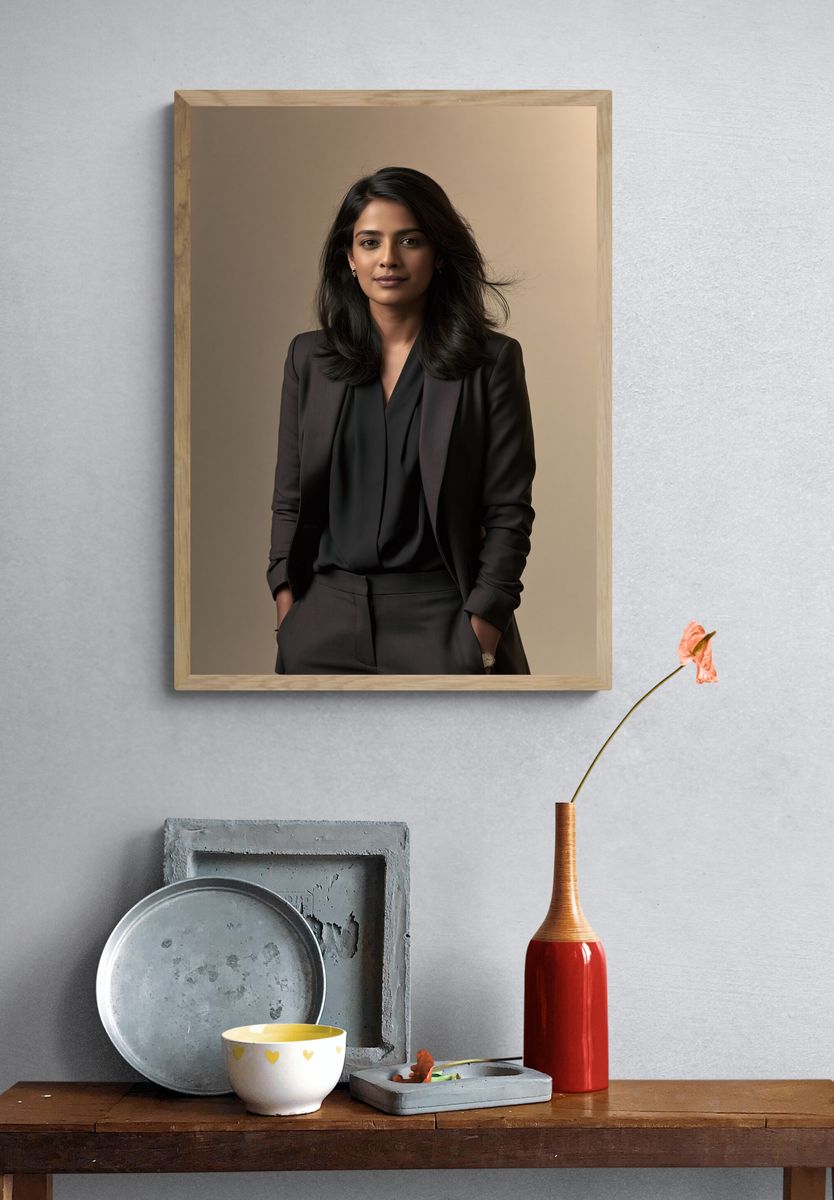 Elegant Woman Portrait Poster. — room view 3