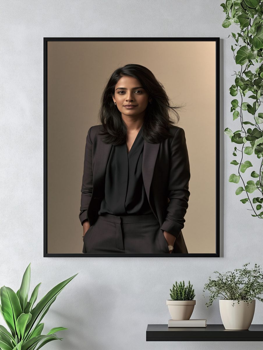 Elegant Woman Portrait Poster. — room view 4