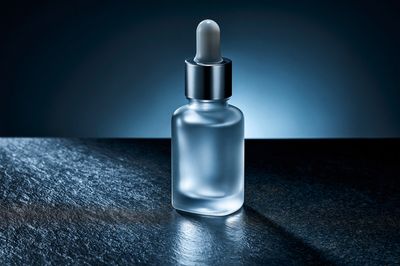 Frosted Dropper Bottle Photography Poster. poster