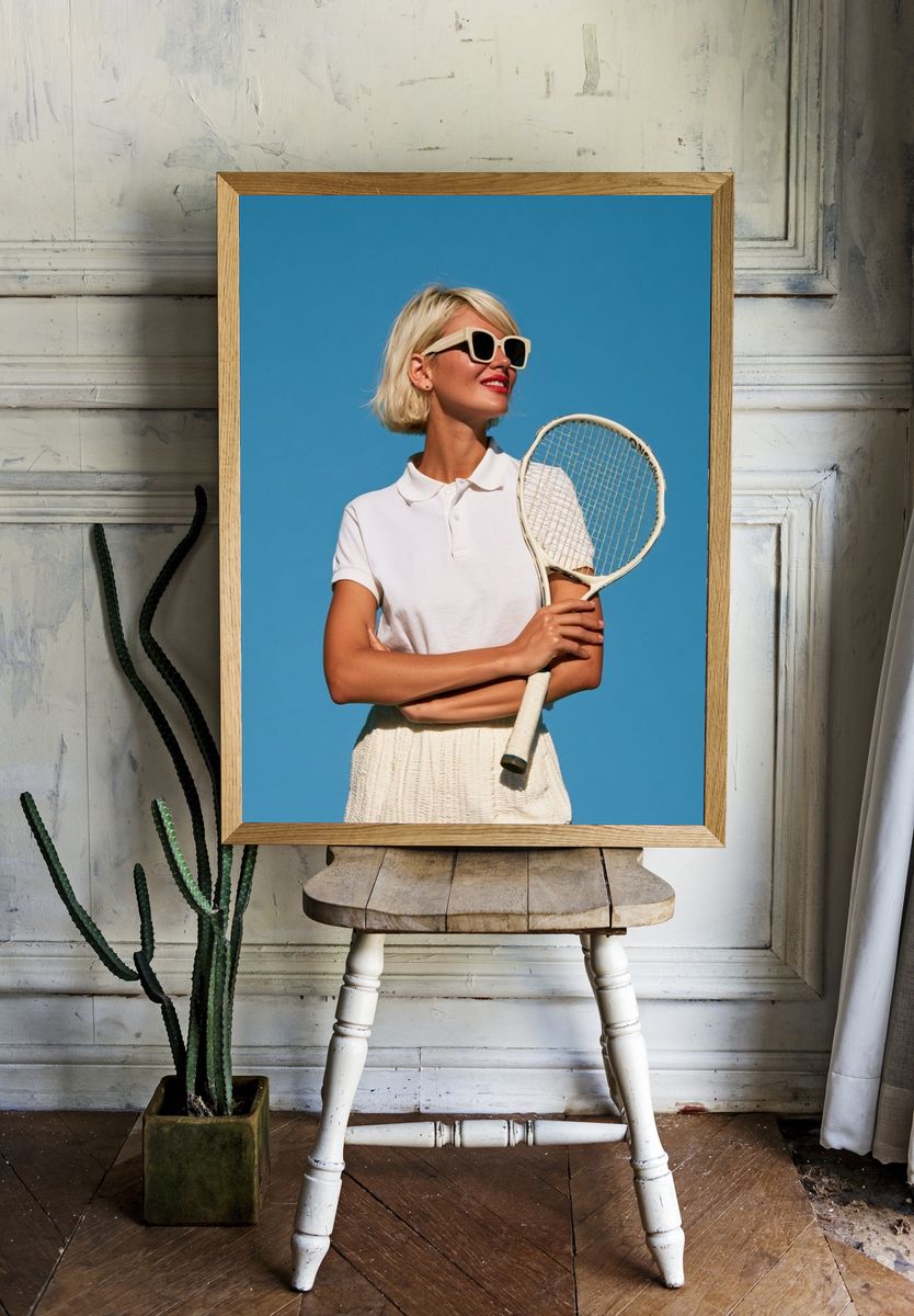Tennis Woman Photography Poster. — room view 1