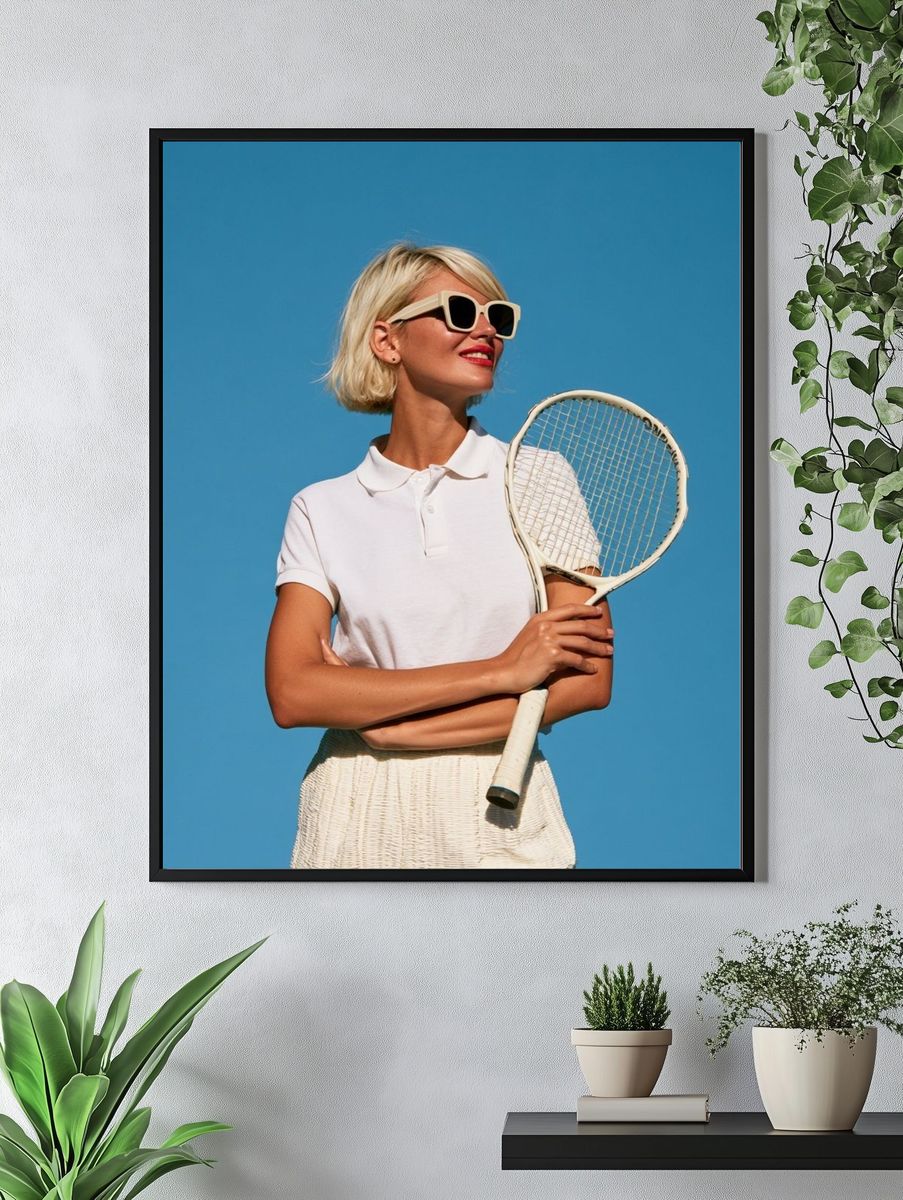 Tennis Woman Photography Poster. — room view 4